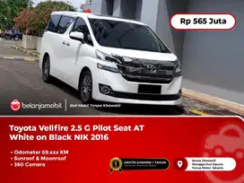 [LOW KM] Toyota Vellfire 2.5 G Pilot Seat AT White on Black 2016/2017