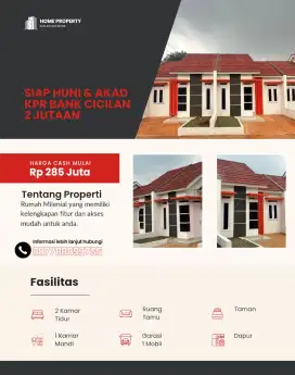 Rumah cash depok unit ready siap huni