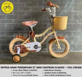 Sepeda Keranjang Anak Perempuan 12” 16” 18” inch Mini Centrum Classic