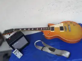 gibson les paul+mini ampli