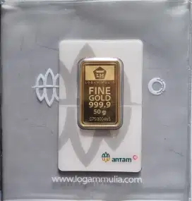 Logam Mulia Antam 50gr Certicard RedMark 2025