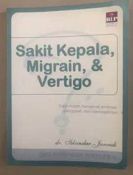 BUKU SAKIT KEPALA  MIGRAIN  VERTIGO – GRAMEDIA  – PRELOVED