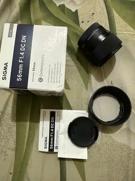 Lensa Sigma 56mm F1.4 DC DN For Sony E Mount Fullset Mulus