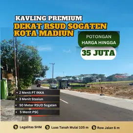 COCOK USAHA DAN HUNIAN, DIJUAL AREA PREMIUM DEKAT RSUD SOGATEN