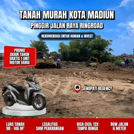 KAVLING PREMIUM PINGGIR JALAN RAYA RINGROAD KOTA MADIUN