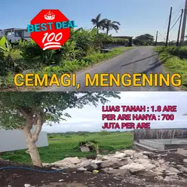 cemagi, mengening termurah 700 juta per are 1.8 are