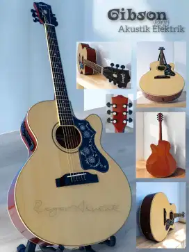 Gitar akustik elektrik Gibson natural