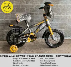 Sepeda Anak Cowok Size 12” inch BMX Atlantis Musik Oversize BARU