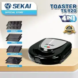 SEKAI TS 920 4IN1 Sandwich Maker Toaster
Pemanggang Roti Waffle