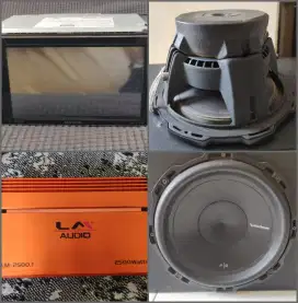 Paket audio Headunit power subwoofer