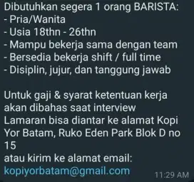 All Around Barista (Kopi Yor Batam)