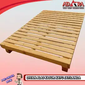 Divan alas kasur 200x120x30cm kayu jati belanda