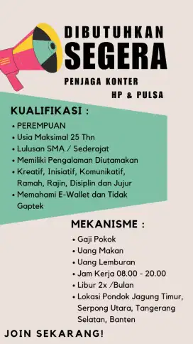 PENJAGA KONTER HP & PULSA