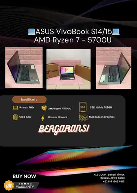 ASUS VivoBook 14/15 Ryzen 7 5700U /8GB /SSD 512GB /Fullset