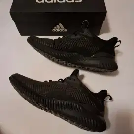 Sepatu Lari Adidas Alphabounce 1 Original Full Black Size 45⅓