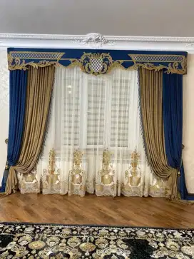 Jual tirai jendela gordyn hordeng gorden wallpaper dinding rollblind v