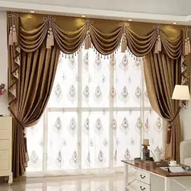 Jual tirai jendela gordyn hordeng gorden wallpaper dinding rollblind v