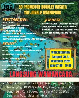 Promotor Booklet Wisata The Jungle Waterpark