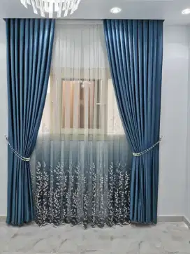 Jual tirai jendela gordyn hordeng gorden wallpaper dinding rollblind v