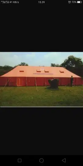 Tenda pleton standart tni ukuran 6x14x3m