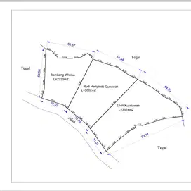 DIJUAL TANAH GUNUNG KIDUL 3514m2 LOKASI STRATEGIS