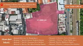 Di jual sebidang tanah kosong di tengah kota 900m dari St Depok baru