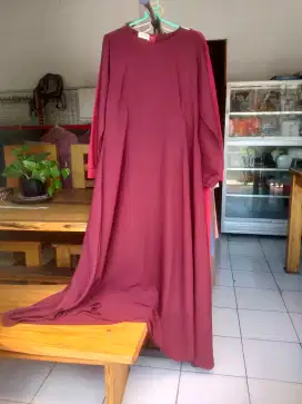 Gamis/dress maroon, harga bisa dinego