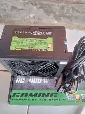 PSU Raptor RG-400watt GOLD Plus 95%Baru