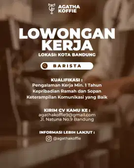 Dicari barista pengalaman