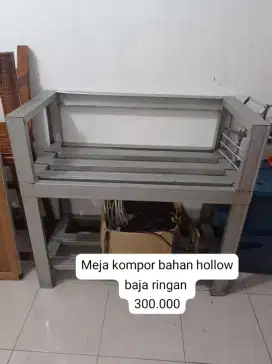 Meja kompor bahan hollow baja ringan