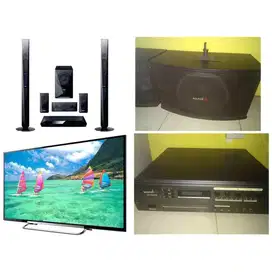 Paket Smart TV Sony 60 + HomeTheater Sony + 2 Speaker Karaoke + Ampli