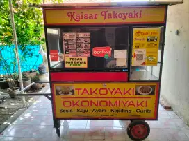 Rombong bekas jualan Takoyaki Full Besi Ukuran 2 meter