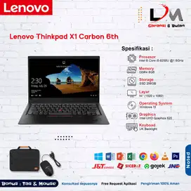 Lenovo Thinkpad X1 Carbon 6th Intel i5 Gen 8 RAM 8 SSD 128GB 14 FHD