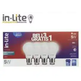 Bohlam inlite 5watt paket isi4 garansi 1 tahun