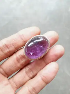 Cincin batu natural kecubung Lamandau Kalimantan