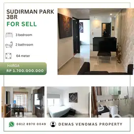Dijual Apartement Sudirman Park 3BR Full Furnished Low Floor