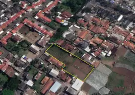 Tanah 2500m2, pinggir jalan, SHM, cocok untuk usaha/kluster kecil