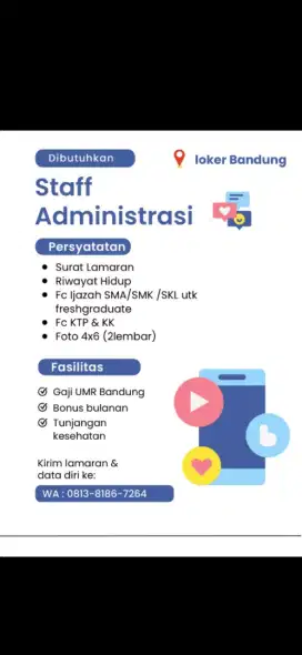 Lowongan kerja admin consultan