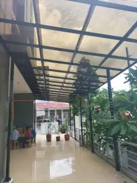 Kanopi solar plate 1.2m terpasang