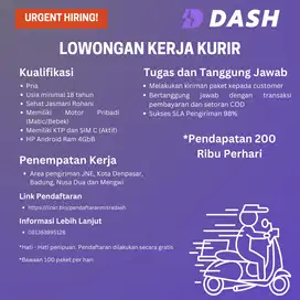 Dibutuhkan Kurir untuk JNE Bali