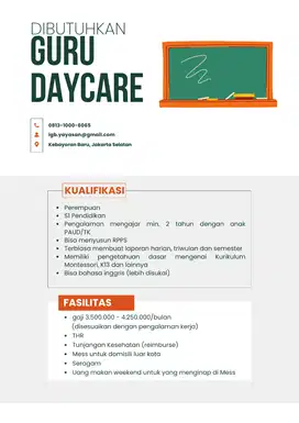 Guru Daycare / Tempat Penitipan Anak