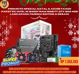 Paket PC Intel I5 12400F RAM 16GB Ft. GTX 1650 4GB Lancar Multimedia