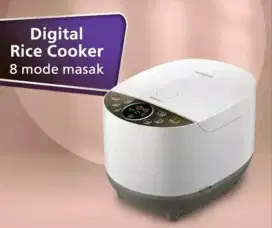 Magic com philips digital 1.8 liter HD 4515 putih dengan 8 mode masak