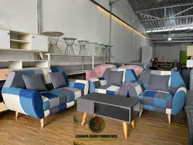 Sofa Tamu Pancawarna , Model kekinian , harga Terjangkau