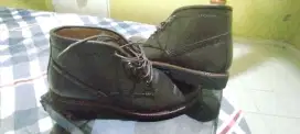 Sepatu boots safety kulit asli