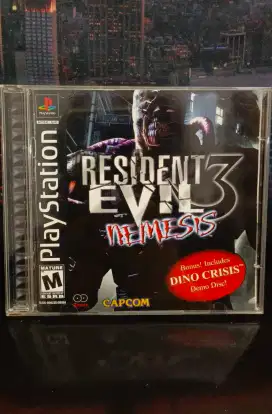 Game Ps1 RESIDENT EVIL 3 NEMESIS, ORI USA, BONUS: DINO CRISIS DEMO