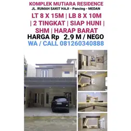 DIJUAL 1 UNIT VILLA SIAP HUNI DI KOMPLEK MUTIARA RESIDENCE