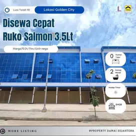 DISEWAKAN RUKO GANDENG SALMON 3,5 LANTAI GOLDEN CITY