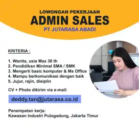 Loker: ADMIN SALES