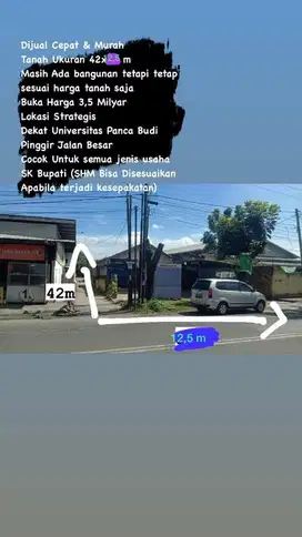 Tanah Pinggir Jalan Daerah Sunggal